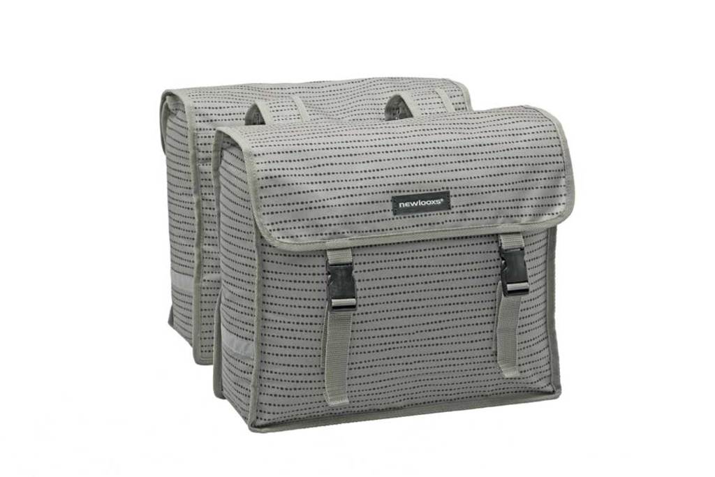 Dubbele-Fietstas-New-Looxs-Fiori-Double-Nomi-Grey-30L Dubbele-Fietstas-New-Looxs-Fiori-Double-Nomi-Grey-30L